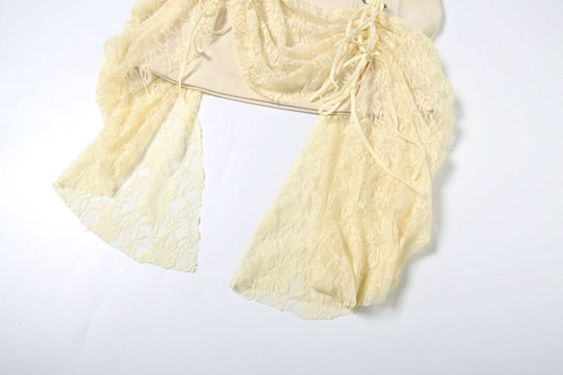 Autumn Dream Lace-Up Corset Mini Skirt - Chic Ruched Lace Overlay for Fall Nights