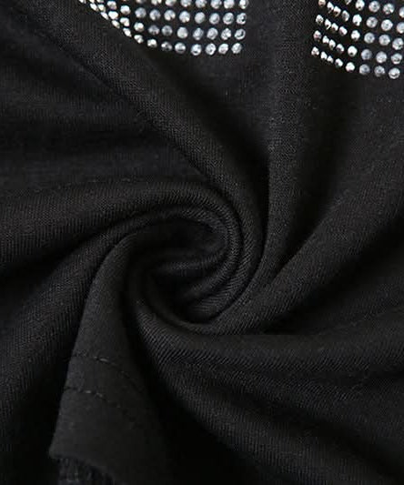 Fall Y2K SUPERBOY 11 Rhinestone Crop Top - Women's Sparkling Gameday Tee