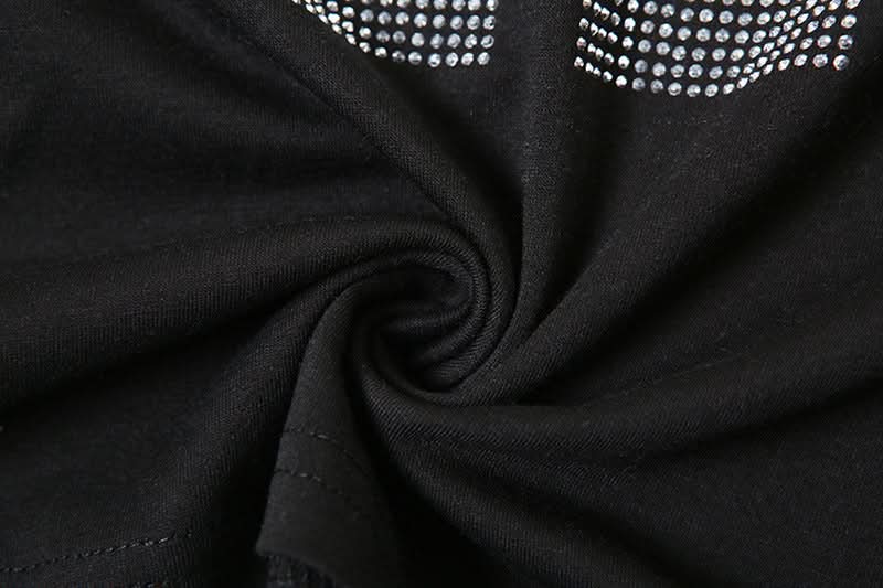 Fall Y2K SUPERBOY 11 Rhinestone Crop Top - Women's Sparkling Gameday Tee