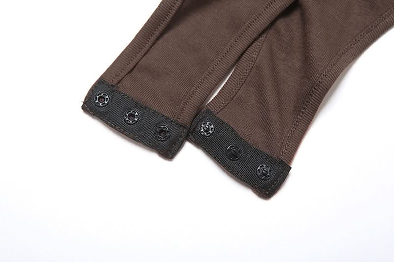 Effortless Fall Chic: Women's Espresso Racerback Bodysuit - Sculpting Scoop Neck Tank