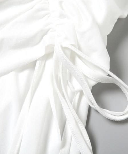 Espresso & Cream Ruched Drawstring Cami Mini Dress | Fall Party & Date Night Essential