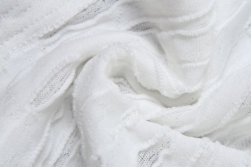 Chic White Ruched Asymmetrical Mini Dress | Fall Party & Holiday Glam Ready