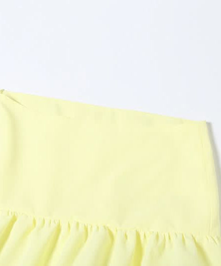 Women's Chic Lemon Chiffon Tiered Maxi Skirt - Effortless Fall Style & Comfort