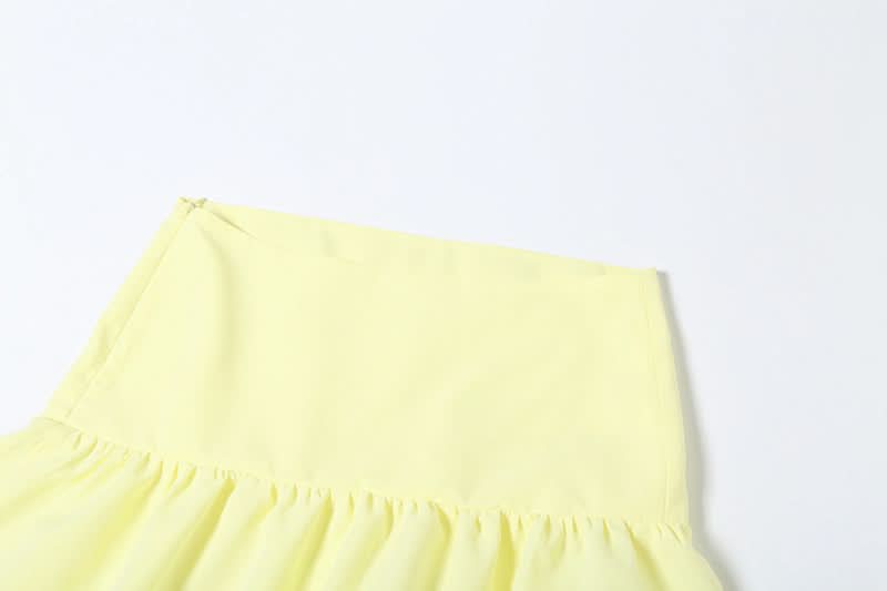 Women's Chic Lemon Chiffon Tiered Maxi Skirt - Effortless Fall Style & Comfort