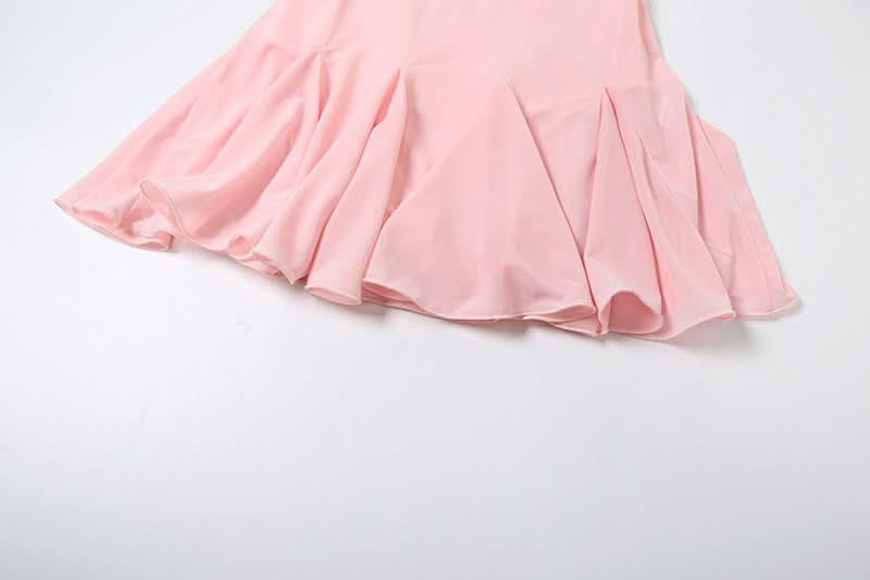 Dreamy Coquette Pink Lace Babydoll Mini Dress - Romantic Bow & Adjustable Straps