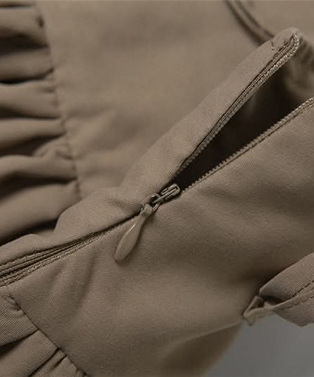 Fall Chic Tiered Ruffle Mini Skirt with Adjustable Self-Tie Waist