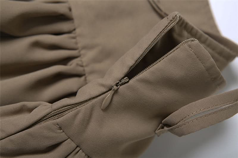 Fall Chic Tiered Ruffle Mini Skirt with Adjustable Self-Tie Waist