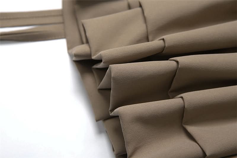 Fall Chic Tiered Ruffle Mini Skirt with Adjustable Self-Tie Waist