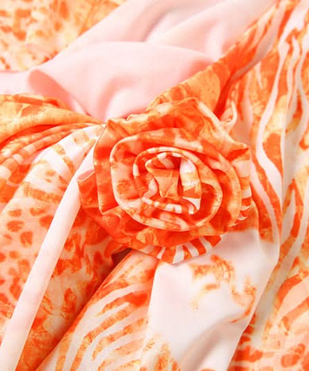 Vibrant Orange One-Shoulder Draped Mini Dress - Fall Party & Tropical Escape Ready