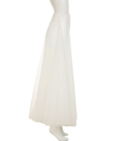 Ethereal White Mesh Maxi Skirt - Elegant 'Winter White' for Fall & Holiday Glam