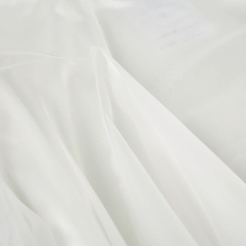 Ethereal White Mesh Maxi Skirt - Elegant 'Winter White' for Fall & Holiday Glam