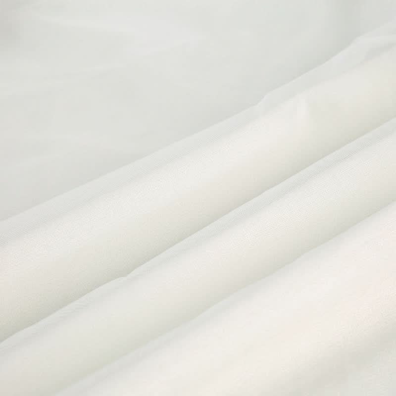 Ethereal White Mesh Maxi Skirt - Elegant 'Winter White' for Fall & Holiday Glam