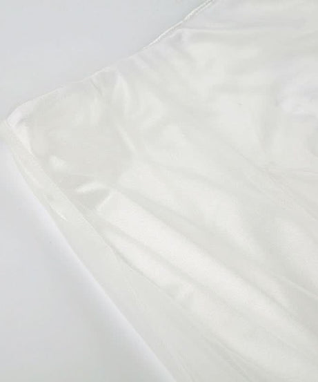 Ethereal White Mesh Maxi Skirt - Elegant 'Winter White' for Fall & Holiday Glam