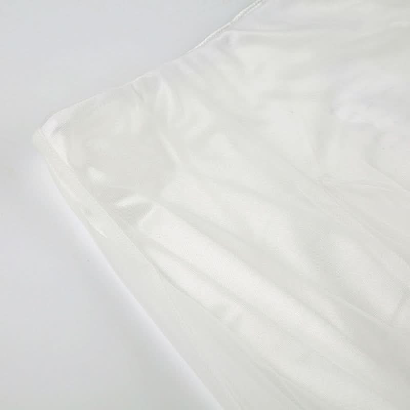 Ethereal White Mesh Maxi Skirt - Elegant 'Winter White' for Fall & Holiday Glam