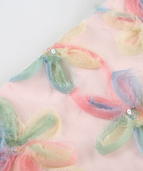 Whimsical Dream Pastel Floral Sequin Mini Skirt - Perfect for Fall Parties & Beyond