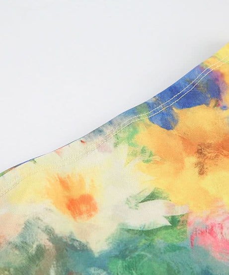 Vibrant Floral Mesh Maxi Skirt - Flowy Boho Chic for Fall & Resort Escapes