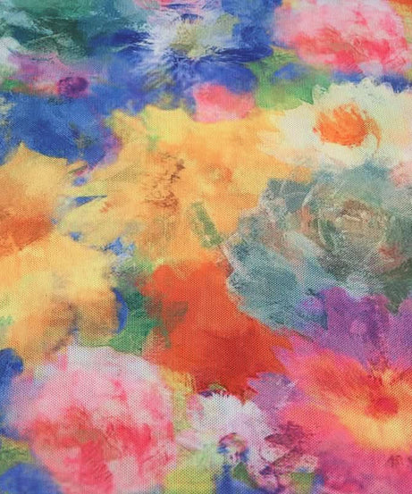 Vibrant Floral Mesh Maxi Skirt - Flowy Boho Chic for Fall & Resort Escapes