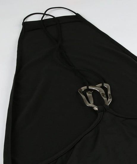 Show-Stopping Black Halter Maxi Dress with Dual High Slits - Your Ultimate Fall & Holiday Event Essential