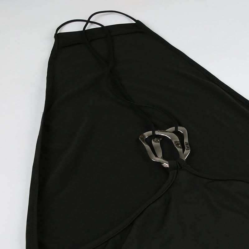 Show-Stopping Black Halter Maxi Dress with Dual High Slits - Your Ultimate Fall & Holiday Event Essential