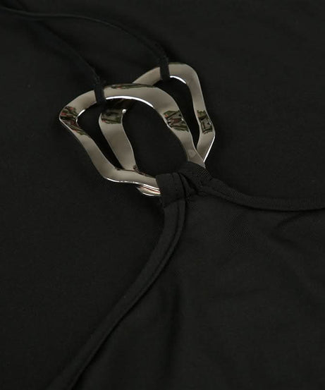 Show-Stopping Black Halter Maxi Dress with Dual High Slits - Your Ultimate Fall & Holiday Event Essential