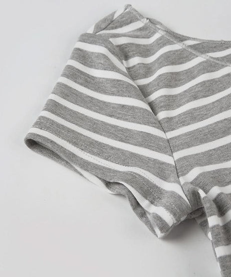 Women's Fall-Ready Striped Off-Shoulder Boat Neck Top - Comfy & Chic