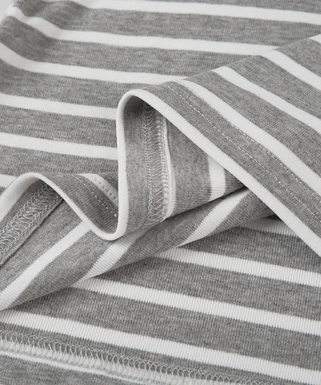 Women's Fall-Ready Striped Off-Shoulder Boat Neck Top - Comfy & Chic