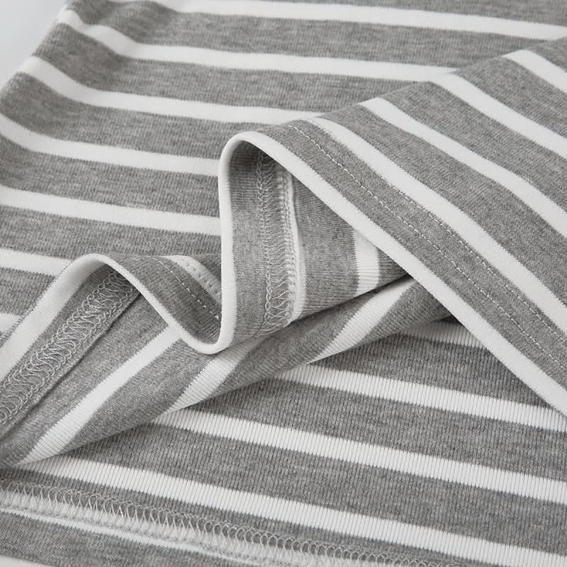 Women's Fall-Ready Striped Off-Shoulder Boat Neck Top - Comfy & Chic