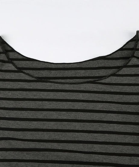 Women's Fall-Ready Striped Off-Shoulder Boat Neck Top - Comfy & Chic