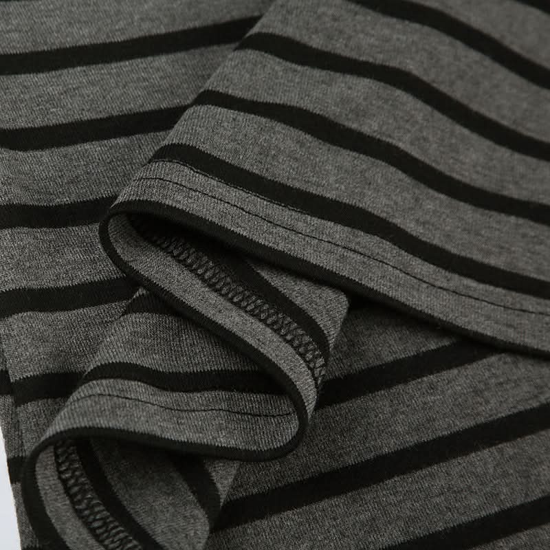 Women's Fall-Ready Striped Off-Shoulder Boat Neck Top - Comfy & Chic