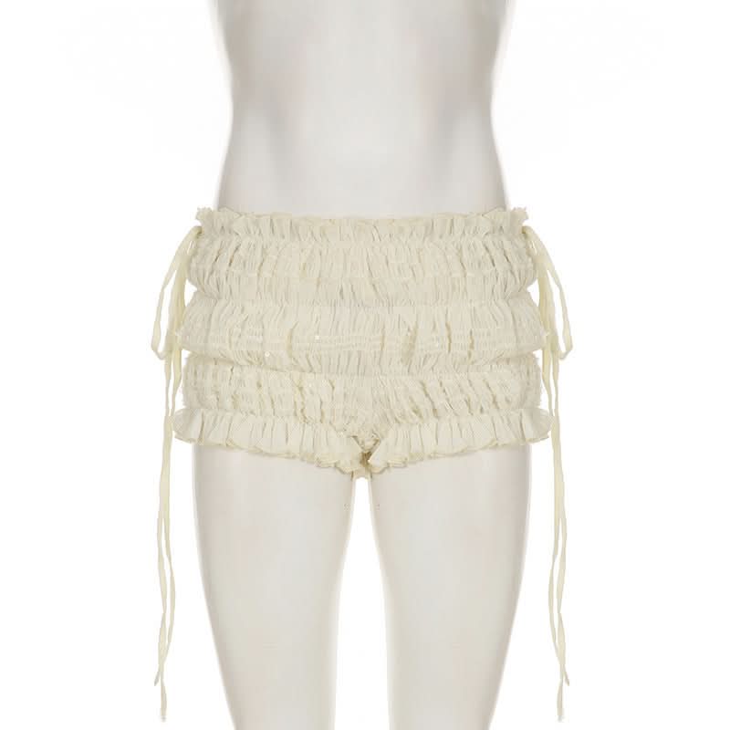 Effortless Chic Ruched Asymmetric Tie-Strap Crop Top - Versatile Fall Style