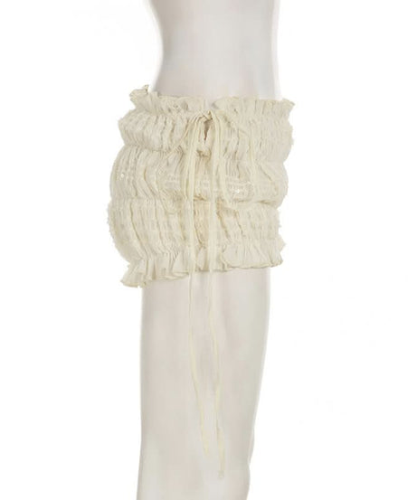 Effortless Chic Ruched Asymmetric Tie-Strap Crop Top - Versatile Fall Style