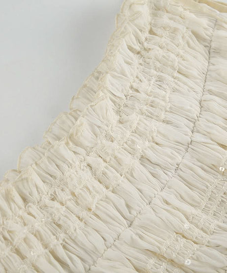 Effortless Chic Ruched Asymmetric Tie-Strap Crop Top - Versatile Fall Style