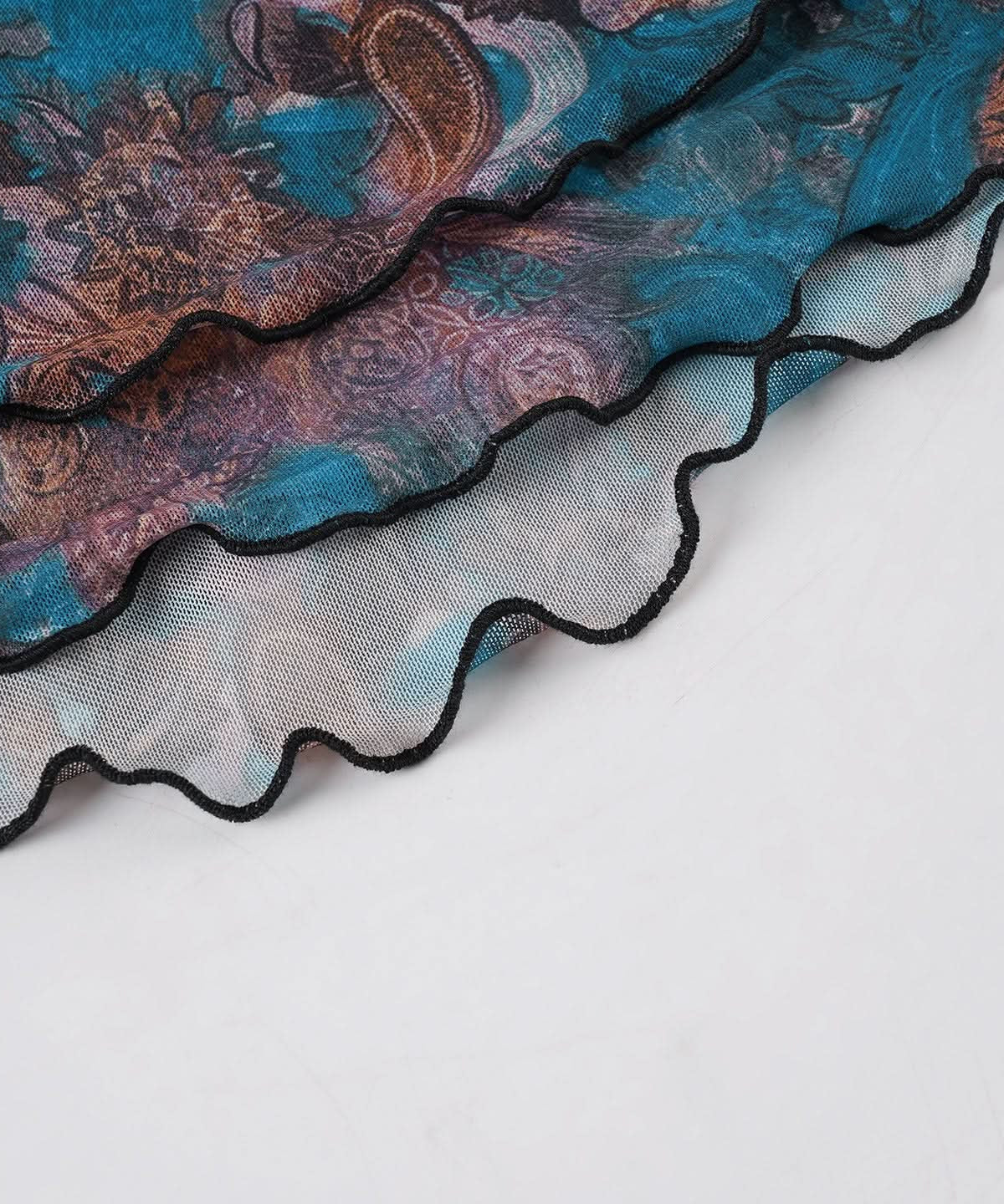 Boho Paisley Mesh Tube Top & Statement O-Ring Beaded Necklace Set | Fall Style