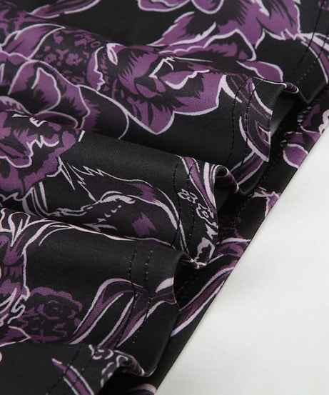 Chic Purple Floral Halter Top | Tie-Neck Blouse for Effortless Fall Style