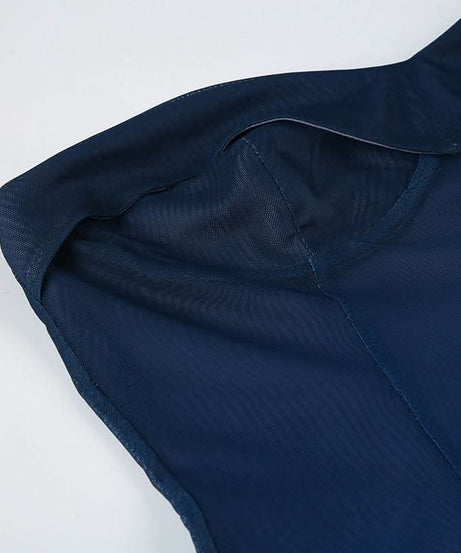 Fall Gala Ready: Ombre Blue Strapless Mesh Maxi Dress – Elegant Wedding Guest & Holiday Party Gown