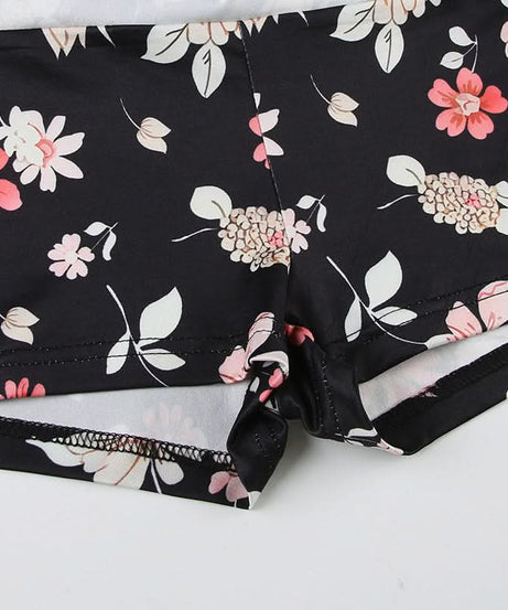 Escape the Chill: Chic Floral Ruched Adjustable Tie Swim Skirt - Resort & Vacation Ready