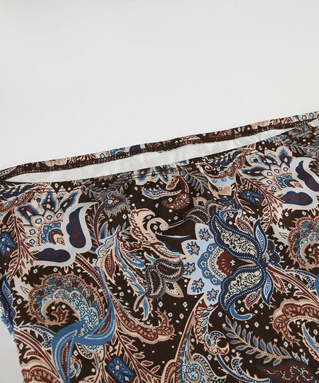 Fall Chic Paisley Buckle Tube Top for Women - Y2K Vintage Strapless Style