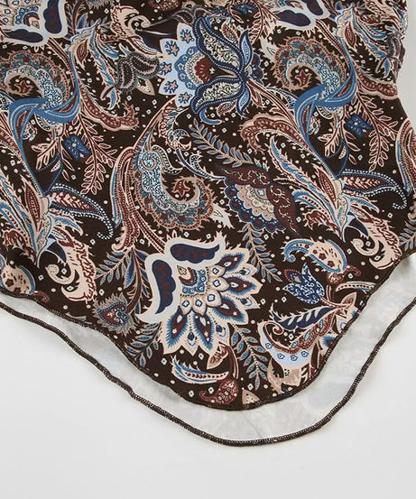 Fall Chic Paisley Buckle Tube Top for Women - Y2K Vintage Strapless Style