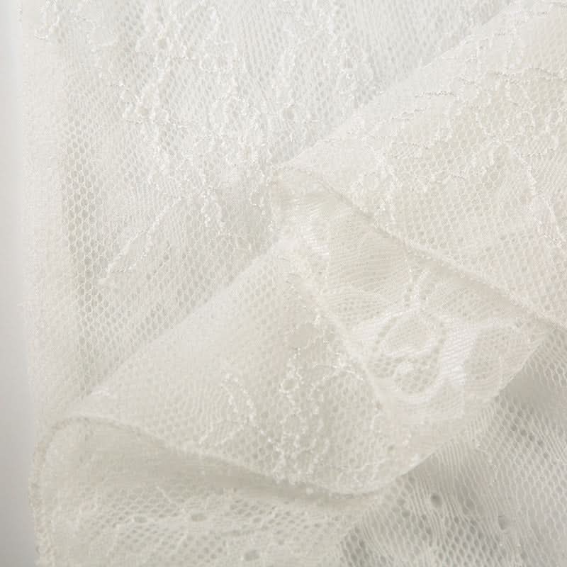 Ethereal Lace Two-Piece Set: Bell Sleeve Tie-Front Top & Ruffle Maxi Skirt – Perfect for Fall Getaways & Bridal Chic