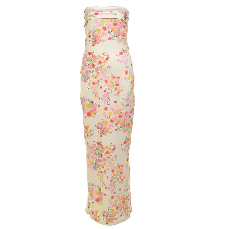 Chic Floral Strapless Maxi Dress - Your Resort & Spring Getaway Essential