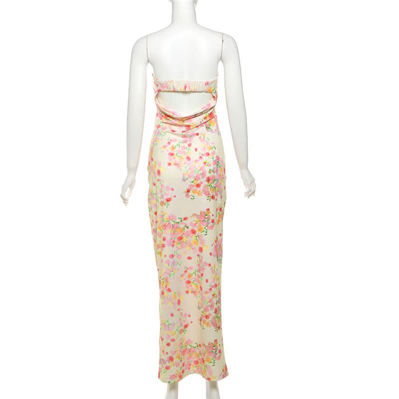 Chic Floral Strapless Maxi Dress - Your Resort & Spring Getaway Essential