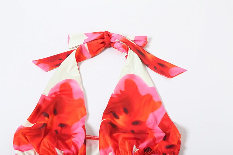 Vibrant Bloom Halter Cut-Out Maxi Dress - Your Go-To for Holiday Getaways & Resort Chic