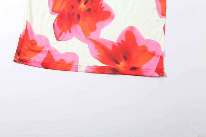 Vibrant Bloom Halter Cut-Out Maxi Dress - Your Go-To for Holiday Getaways & Resort Chic