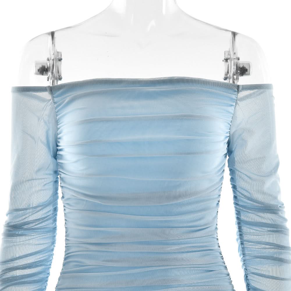 Effortless Elegance Off-Shoulder Ruched Maxi Dress - Your Chic Choice for Fall & Holiday Events