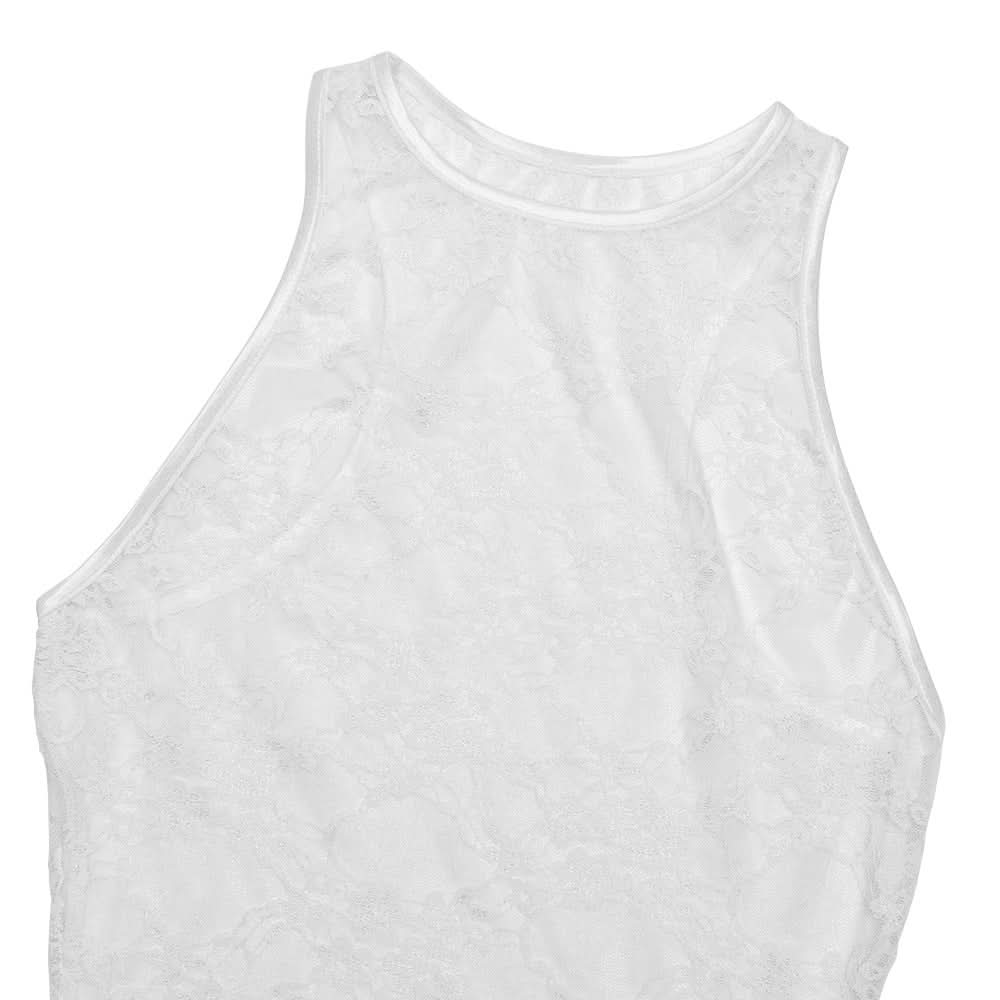 Radiant Yellow Lace Halter Maxi Cover-Up Dress - Your Sheer Resort & Vacation Essential