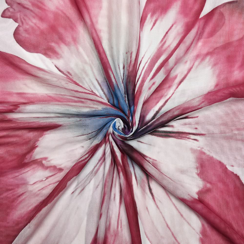 Vibrant Floral Mesh Maxi Dress - Long Sleeve Bodycon for Fall Events & Chic Style