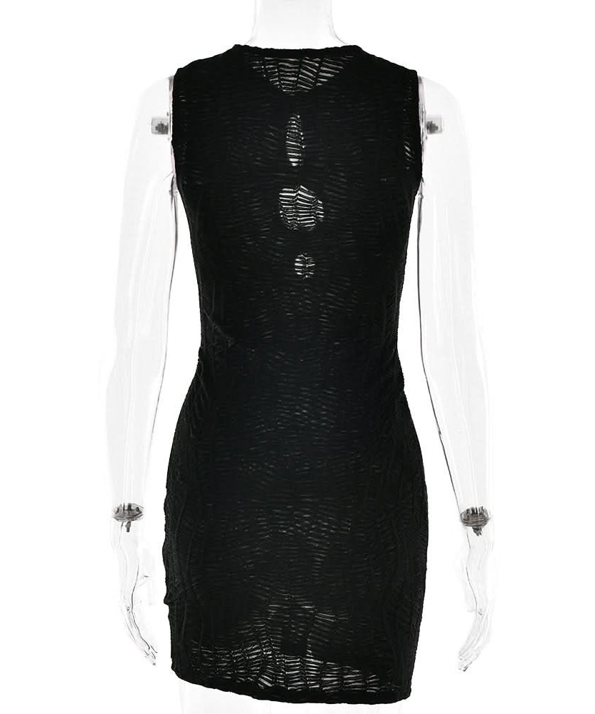 Dazzle & Shine: Black Ruched Cutout Mini Dress with Gold Hardware | Fall & Holiday Party Perfect