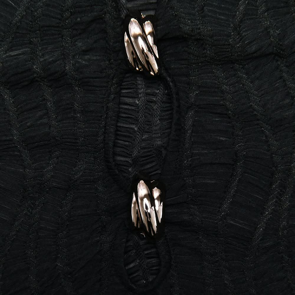 Dazzle & Shine: Black Ruched Cutout Mini Dress with Gold Hardware | Fall & Holiday Party Perfect