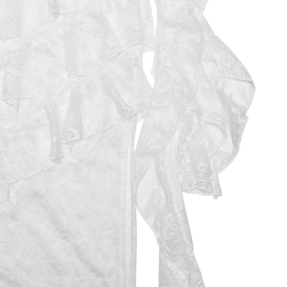 Romantic White Lace Tiered Ruffle Maxi Skirt - Your Boho Chic Getaway & Holiday Style Essential