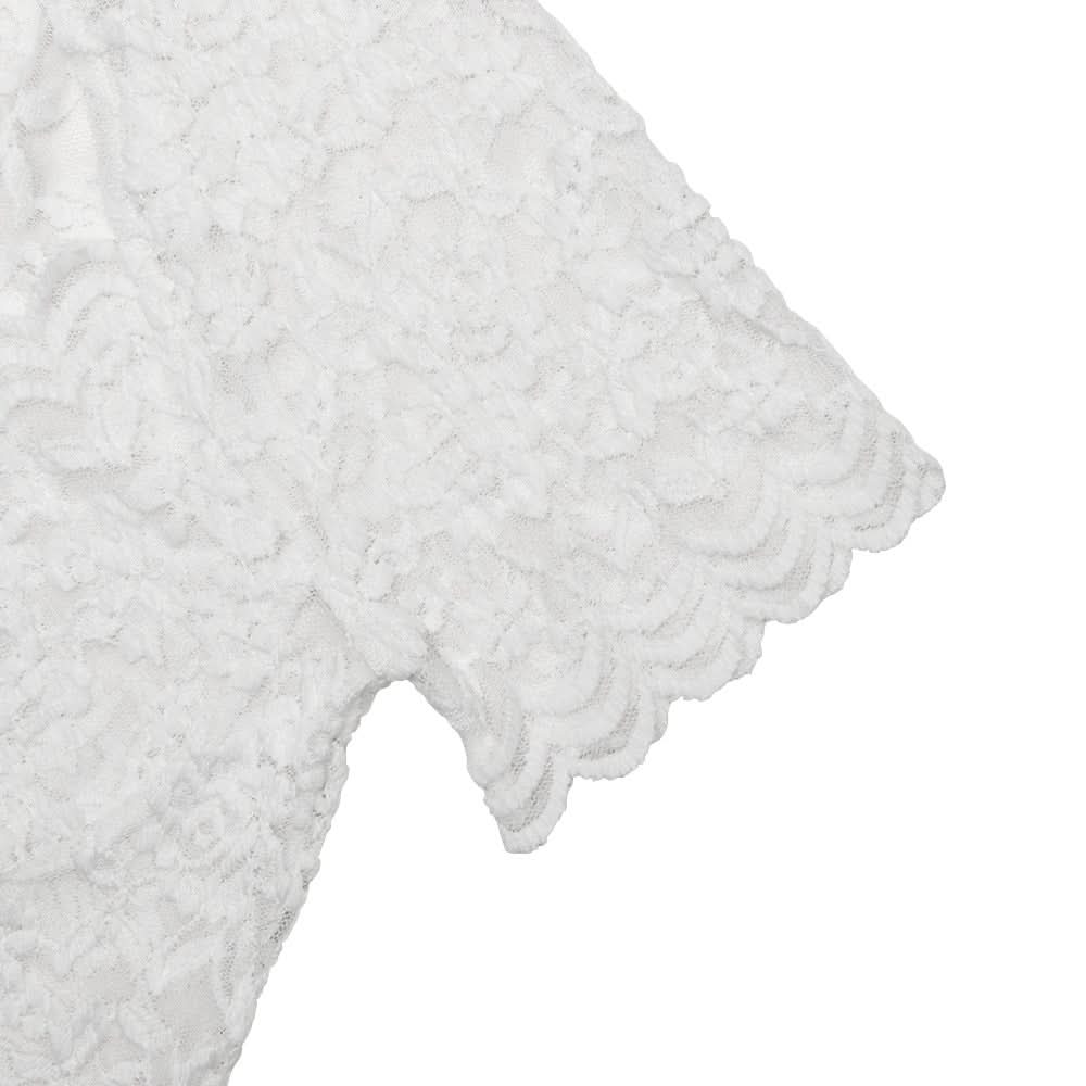 Fall Romance: Chic Burgundy Lace Bodysuit - Keyhole Short Sleeve & Scalloped Detail